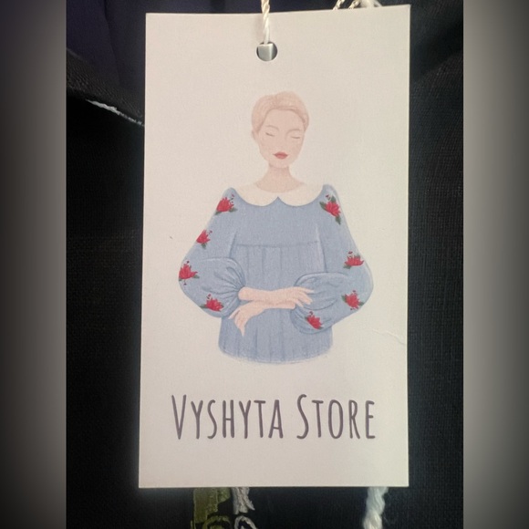 NEW  100% Linen, Vyshyta Boho Dress - Slavic traditional embroidered detailing 💙 - Picture 5 of 9